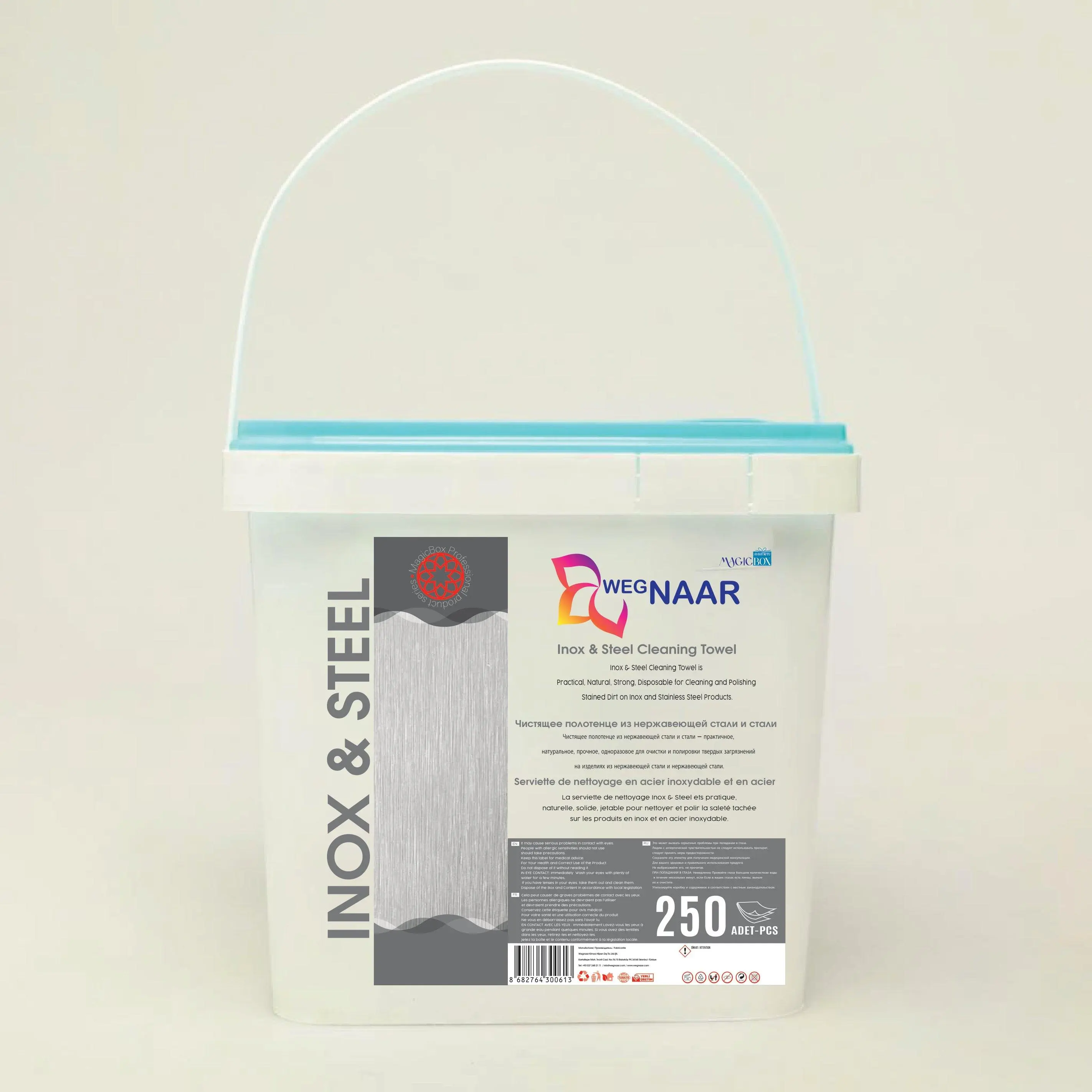 WET WIPES INOX & STEEL CLEANING 250 Pcs